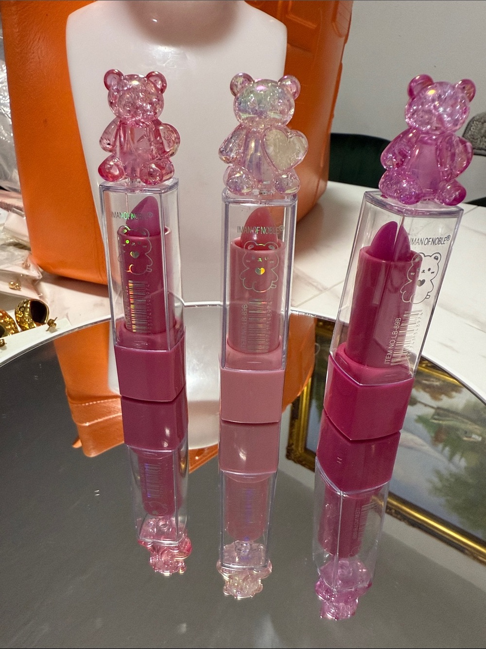 Cute Bear Lipstick Trio in Pink Shades
